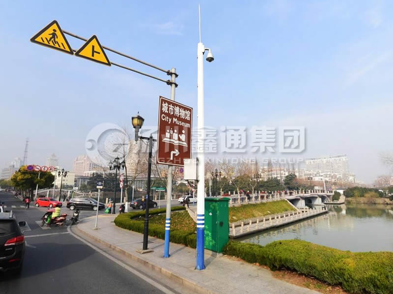 DJG-017，電子警察桿，監(jiān)控球機立桿