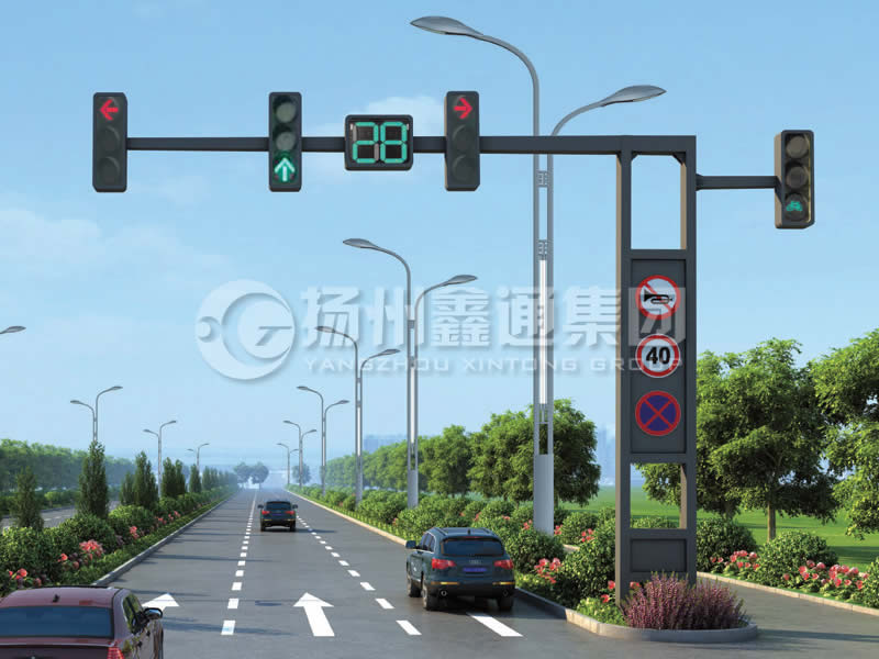 XHDG-006，錐形懸臂框架信號(hào)燈桿